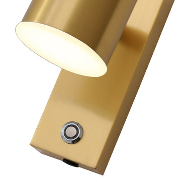 Applique tout en bronze LED Pas de câblage Simplicité moderne Tête de lit de chambre Charge personnalisée Applique de lecture